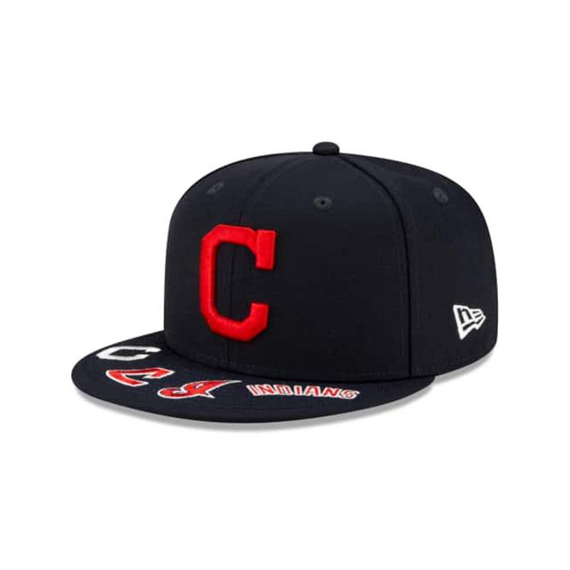 MLB Cleveland Indians Visor Hit 59Fifty Fitted (NBY4608) - Blue New Era Caps